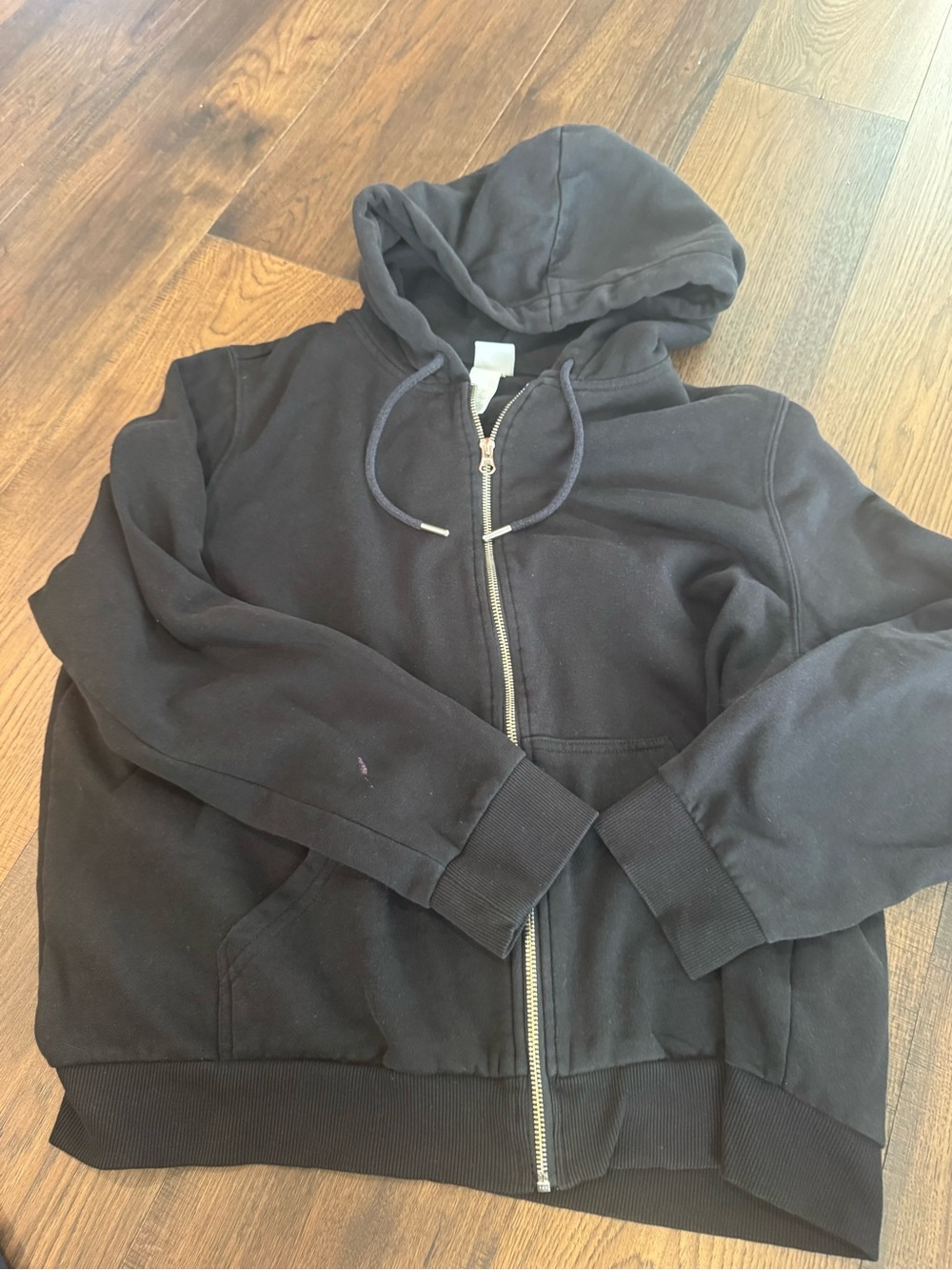 H&M Black Zip-Up Hoodie